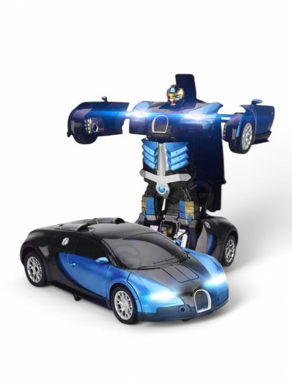 Transformer Car Toy – 2-in-1 Diecast Transforming RC Robot Car | Automatic Inertial Impact Car for Kids – Perfect Gift - MD1796