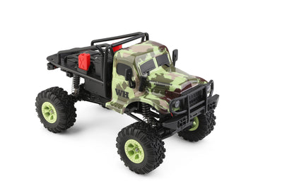 1/18 4WD LED Cralwer RC Car Two Speed Mode Off-Road Auto, Camo Shell