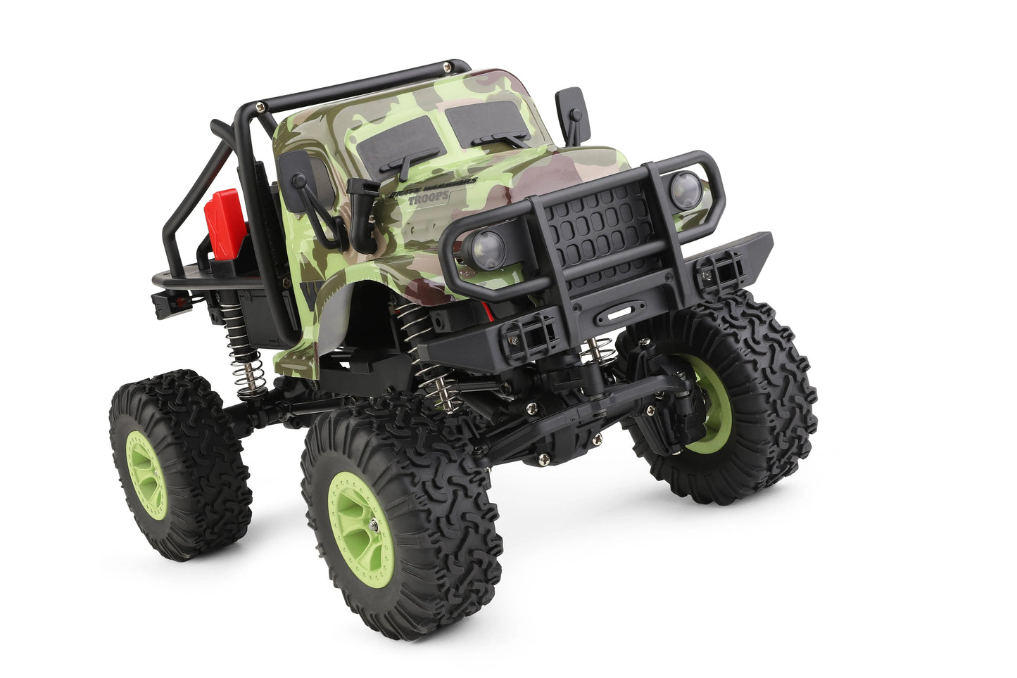 1/18 4WD LED Cralwer RC Car Two Speed Mode Off-Road Auto, Camo Shell