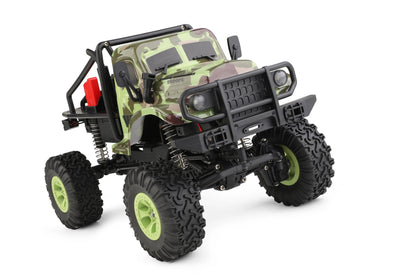 1/18 4WD LED Cralwer RC Car Two Speed Mode Off-Road Auto, Camo Shell